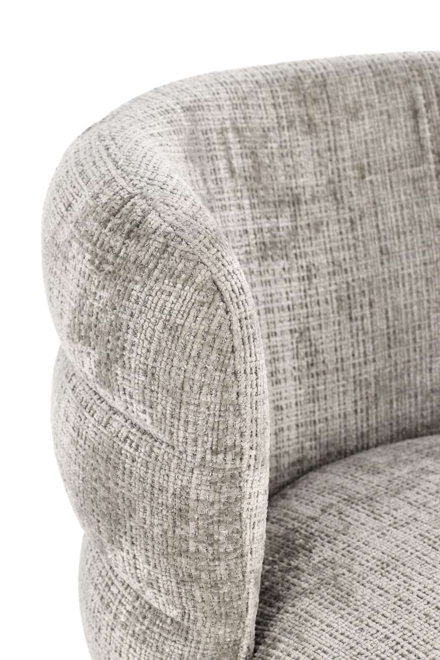 Esszimmerstuhl Ilma aus Stoff, Aschgrau