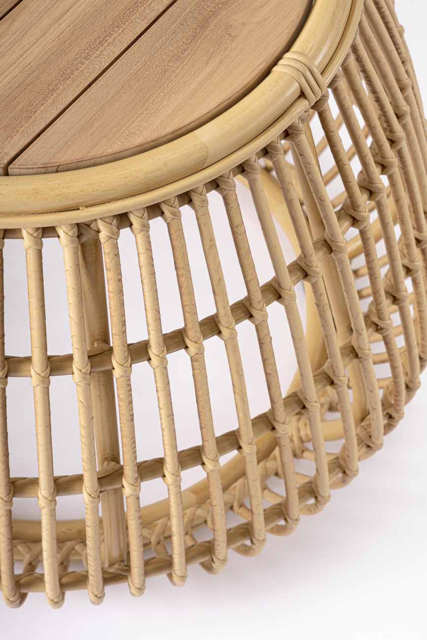 Gartencouchtisch Adelma Rattan-Optik, Natur