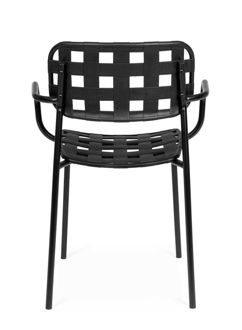 Gartenstuhl Clover mit Armlehne, Schwarz