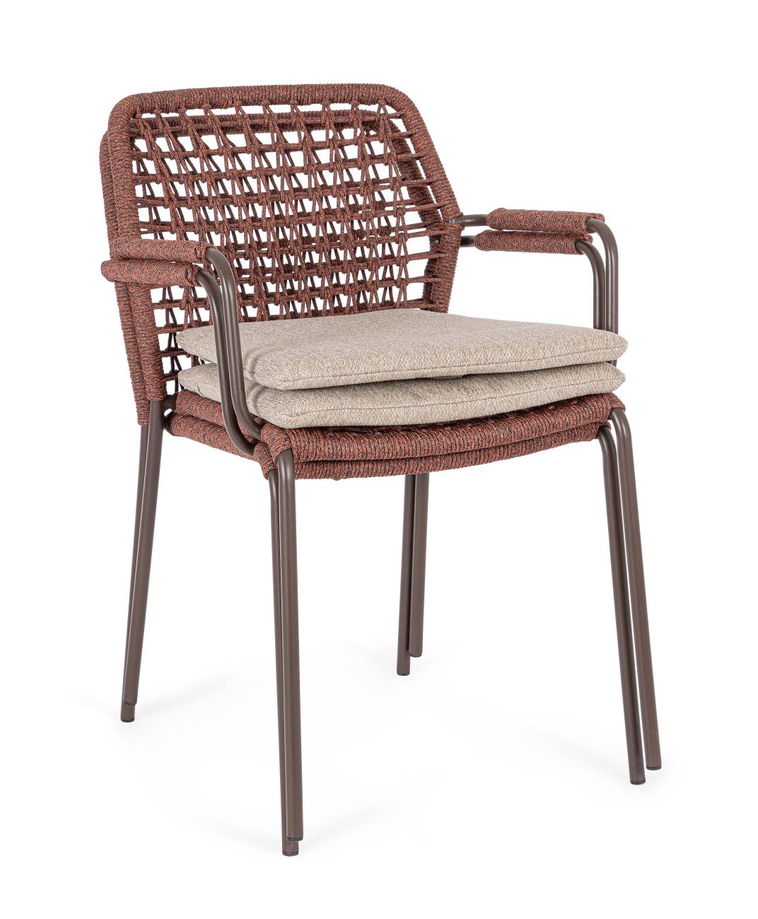 Gartenstuhl Canar aus Metall, Rot