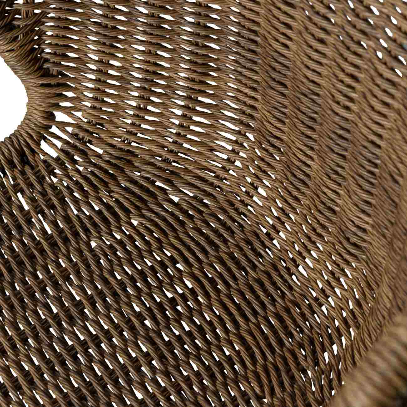 Gartenstuhl Wings aus Rattan-Seil, 2er-Set, Natur