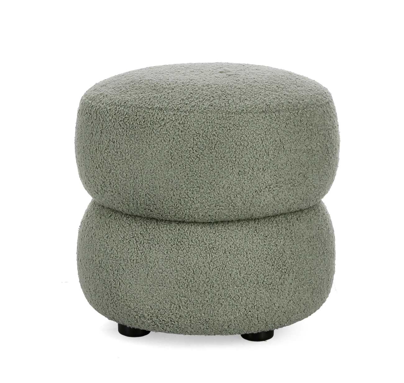 Hocker Gabby aus Boucle-Stoff, Grün Hocker Gabby aus Boucle-Stoff, Grün