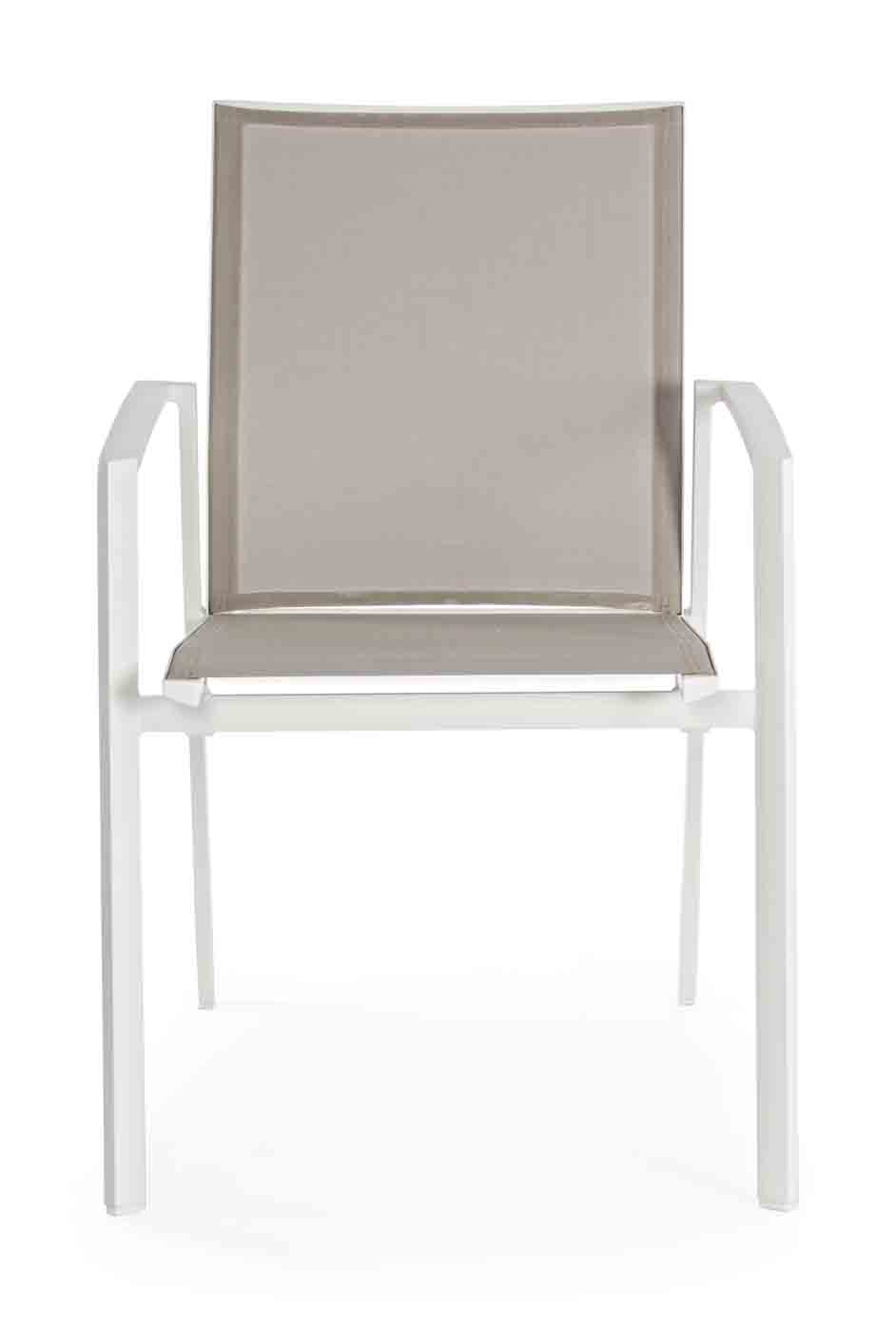 Gartenstuhl Cruise stapelbar mit Armlehne, Weiss