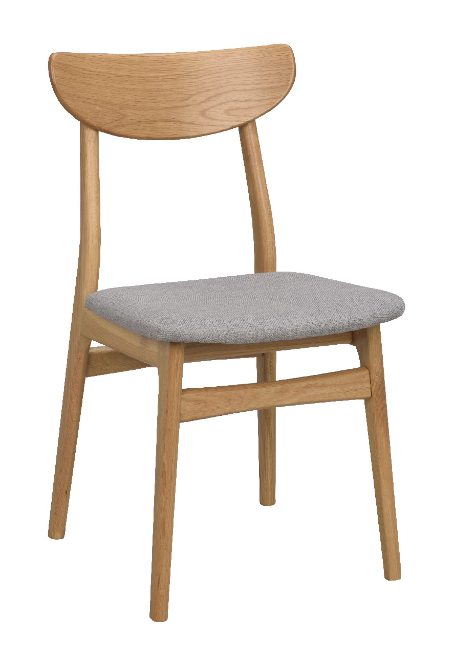Stuhl Rodham 2er Set, Eiche / Hellgrau