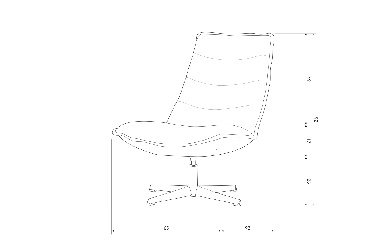 Der Sessel Nika überzeugt mit seinem modernen Stil. Gefertigt wurde er aus Boucle-Stoff, welcher einen Taupe Farbton besitzt. Das Gestell ist aus Metall und hat eine schwarze Farbe. Der Sessel verfügt über eine Sitzhöhe von 43 cm und ist drehbar.