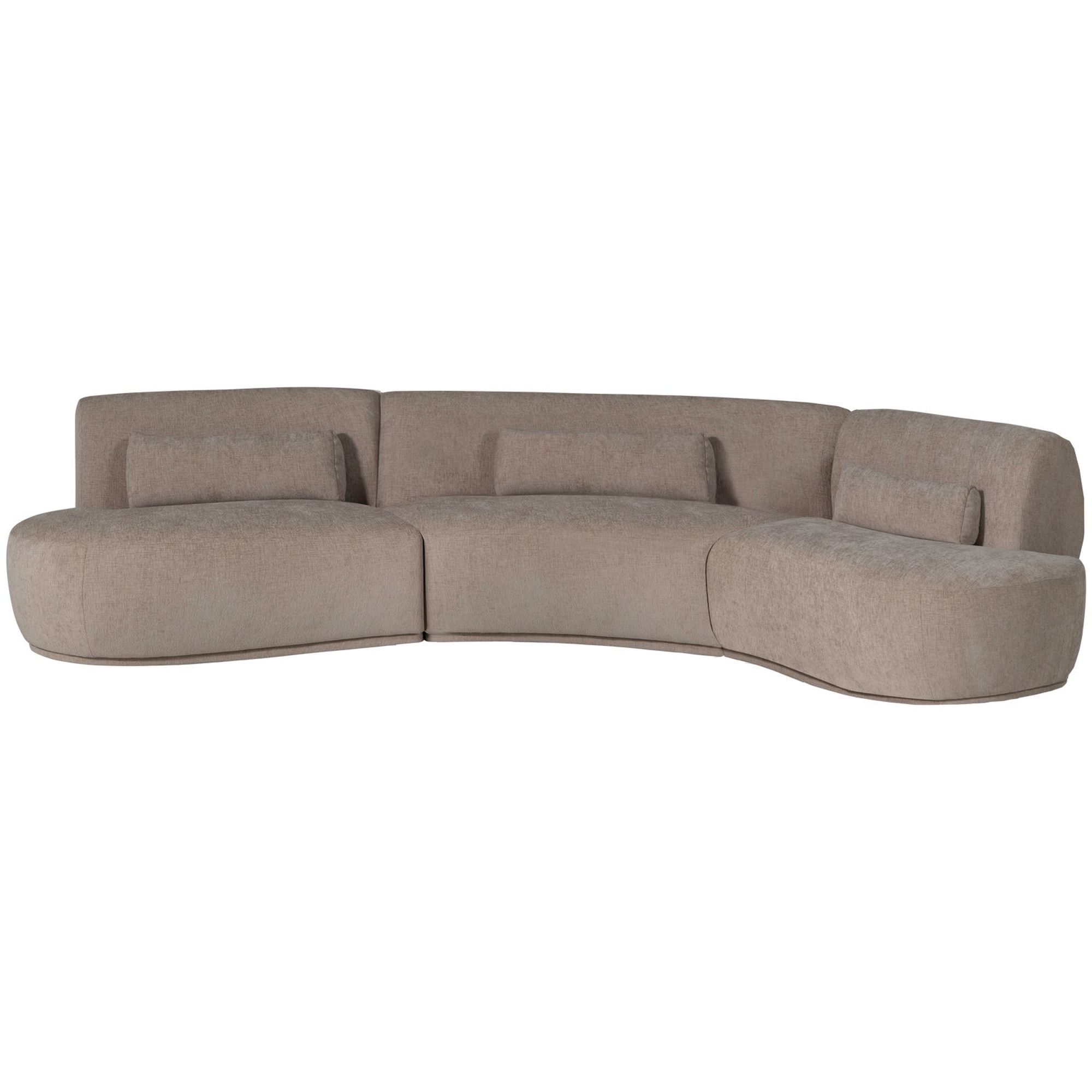 Sofa Batavier 6-Sitzer Halbrund - Webstoff, Sand