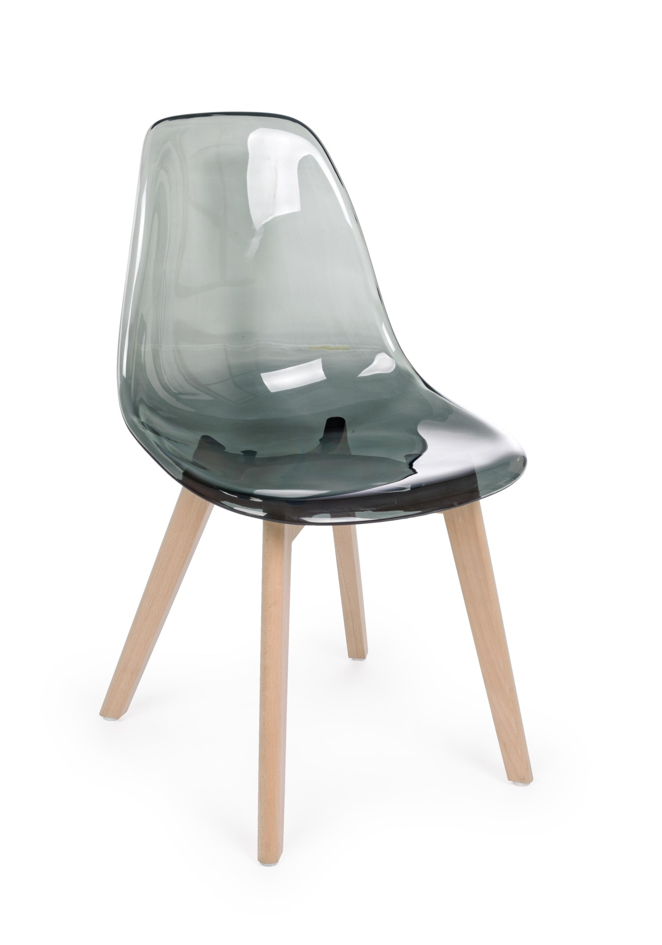 Der Stuhl Easy überzeugt mit seinem modernem aber auch besonderem Design. Gefertigt wurde die Sitzschale aus Kunststoff, welche einen grauen Farbton besitzt. Das Gestell ist aus Buchenholz und hat einen natürlichen Farbton. Die Sitzhöhe beträgt 44 cm.