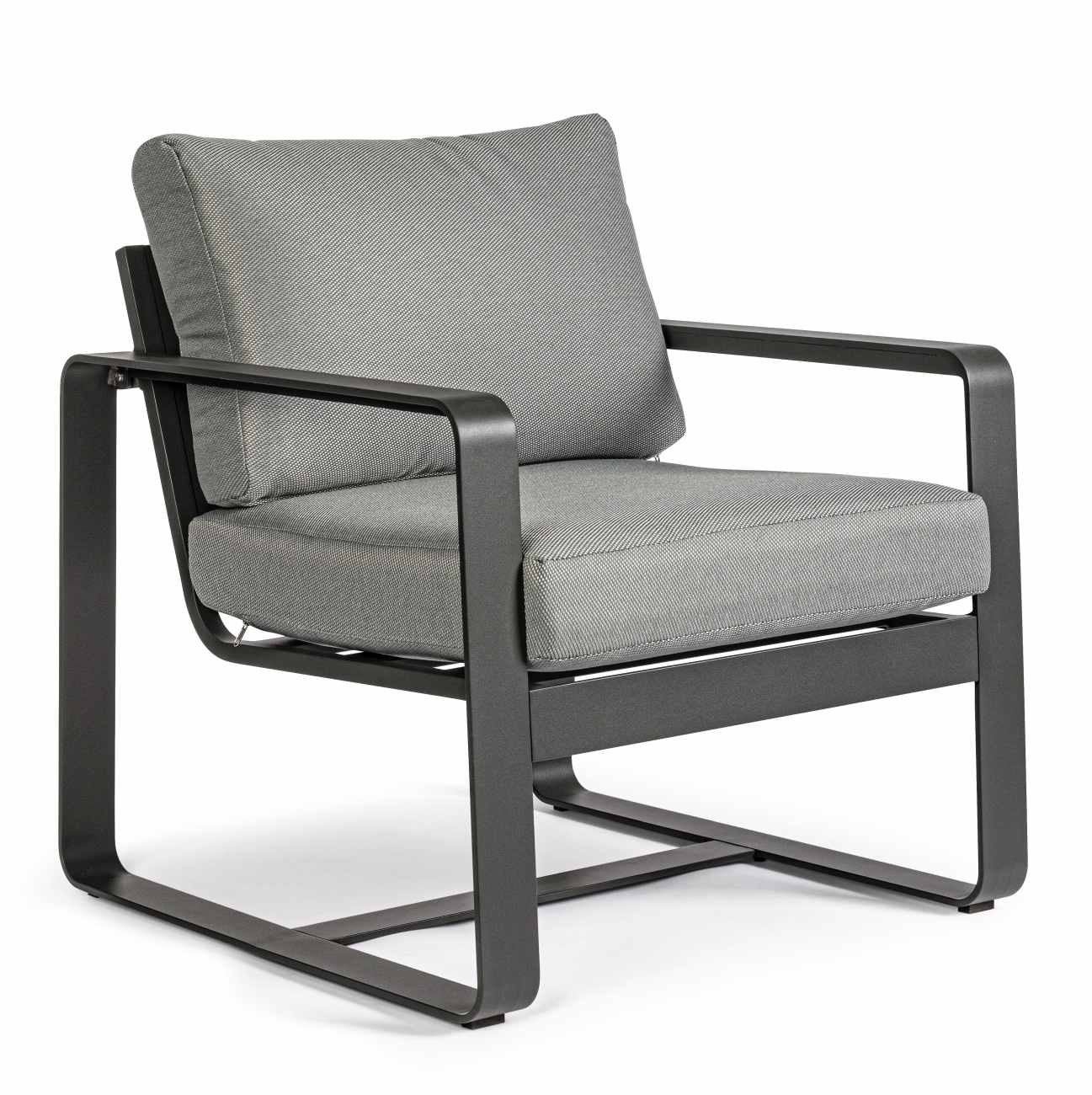 Gartensessel Merrigan aus Aluminium, Anthrazit