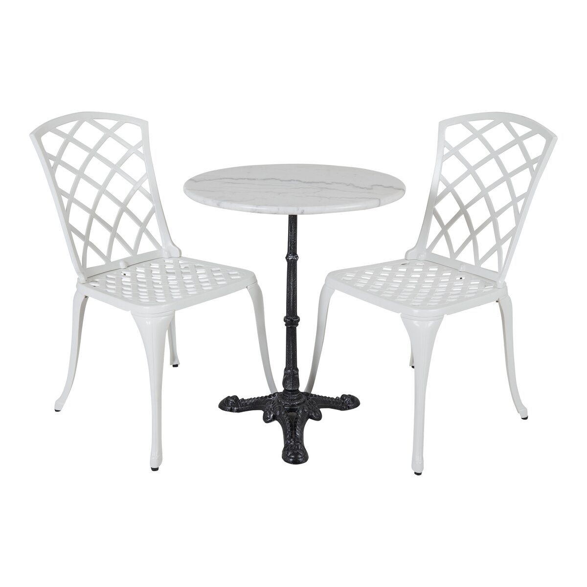 Gartenstuhl Arras aus Aluminium, Klassisch, Weiß