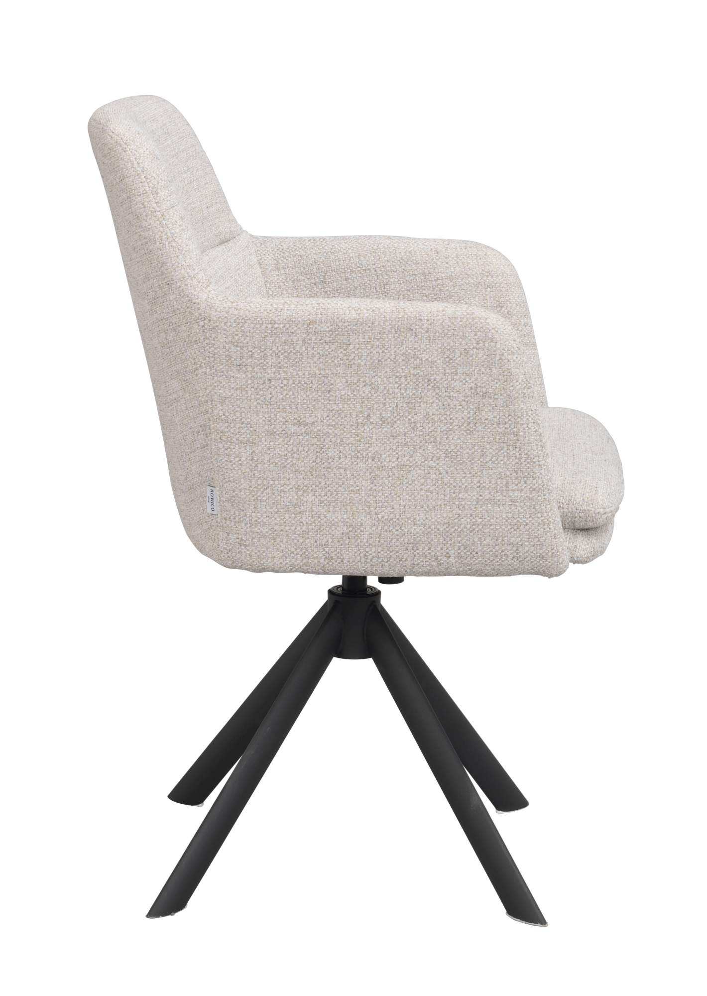 Stuhl Gladstone 2er Set mit Armlehnen, drehbar, Hellbeige – modernes Design trifft Komfort.