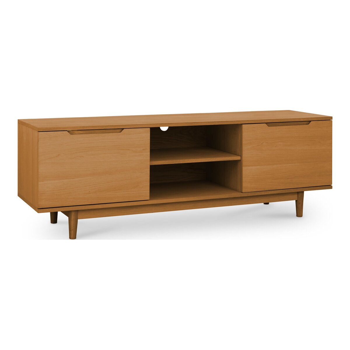 TV-Board Enimeta Eiche Natur 160 cm - mit Türen & Soft-Close