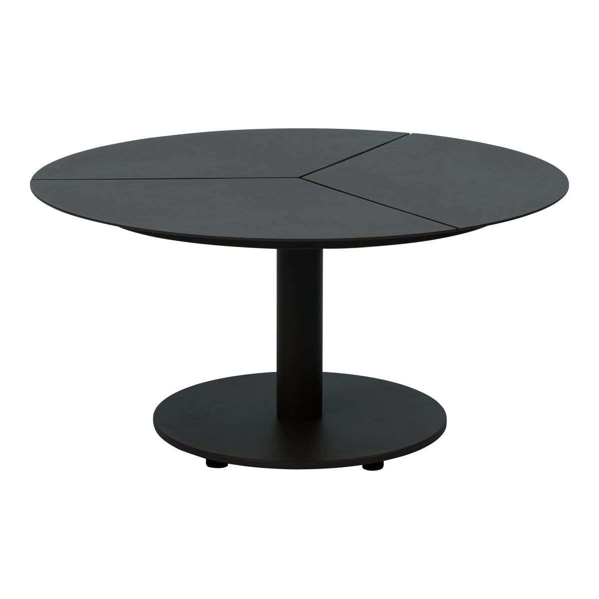 Gartencouchtisch Peace aus Aluminium - 80x80x40 cm, Schwarz