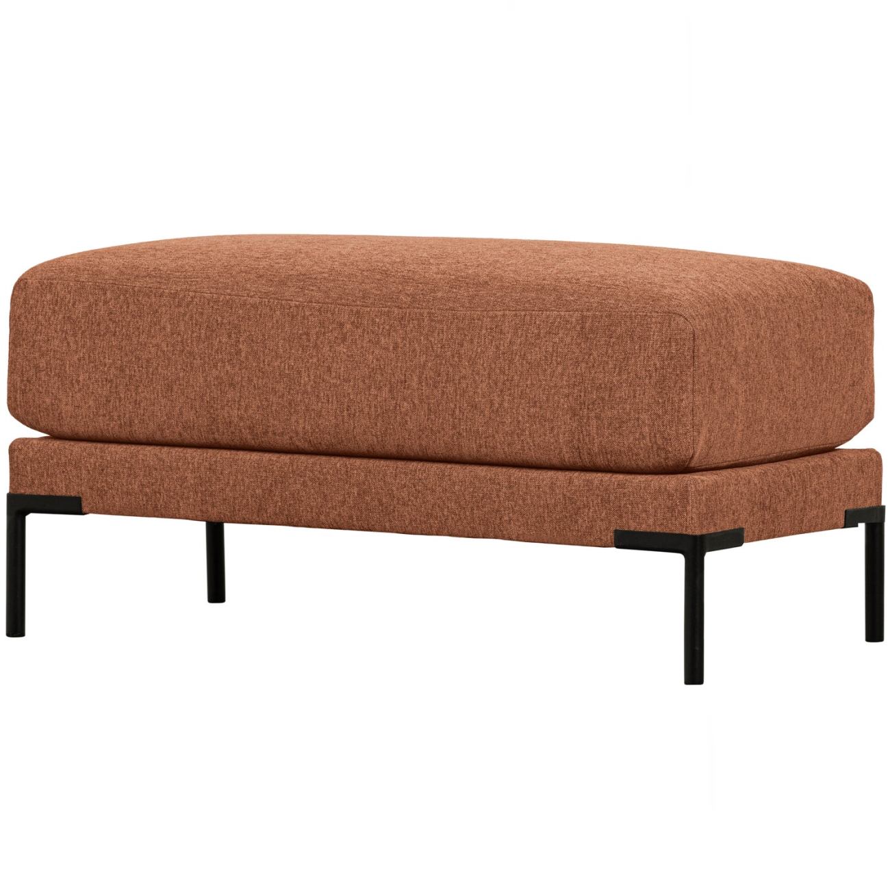 Hocker Couple aus Melange-Stoff 50 cm, Rust Hocker Couple aus Melange-Stoff 50 cm, Rust