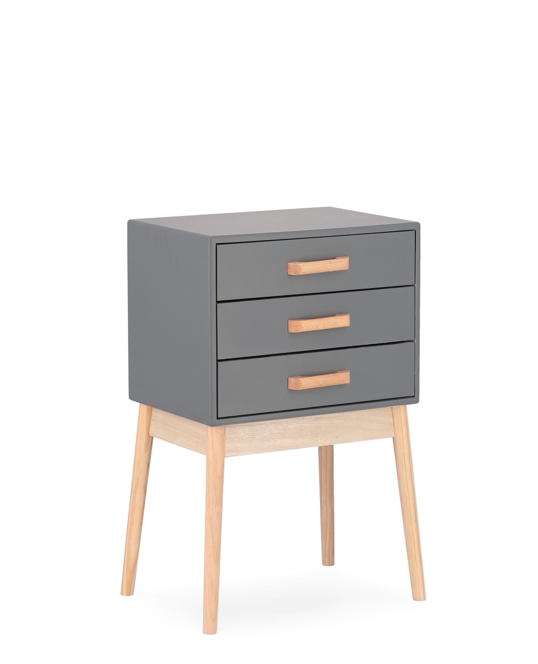 Kommode Ordinary aus Kiefernholz Grau, 3 Schubladen Kommode Ordinary aus Kiefernholz Grau, 3 Schubladen