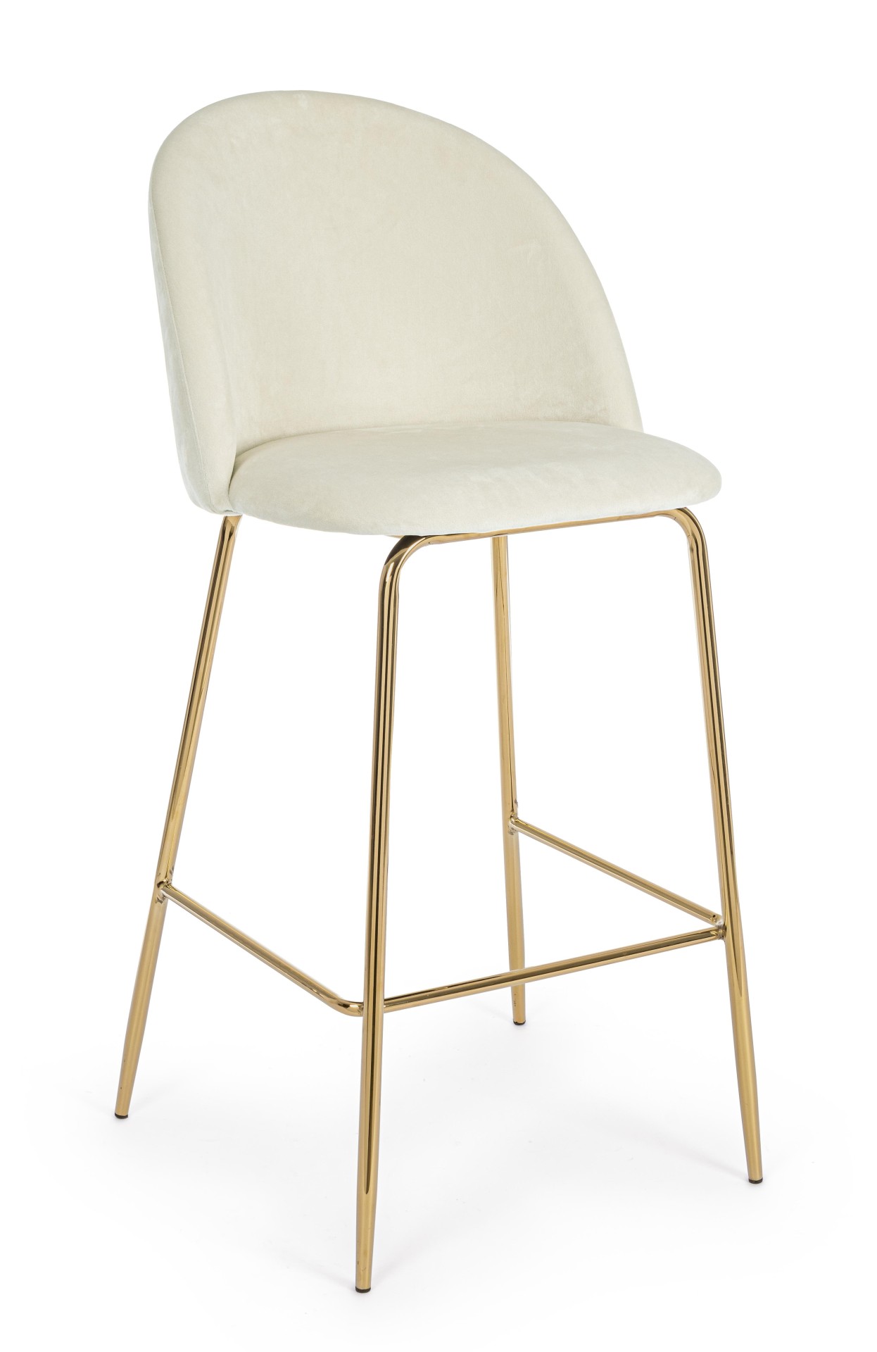 Barhocker Carry 2er-Set aus Samt, Weiß Barhocker Carry 2er-Set aus Samt, Weiß