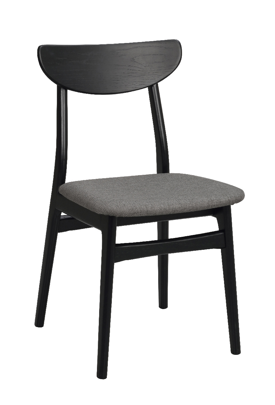 Stuhl Rodham 2er Set, Schwarz / Dunkelgrau