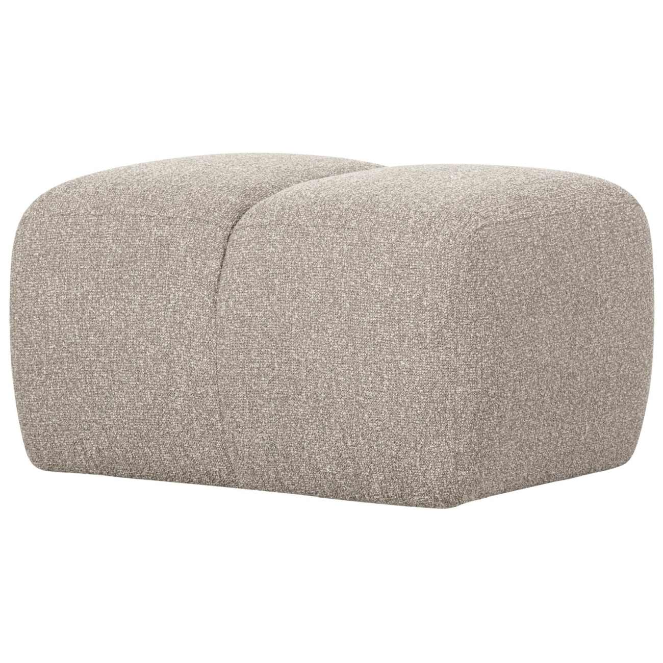 Hocker Mojo aus Boucle-Stoff, Beige Hocker Mojo aus Boucle-Stoff, Beige