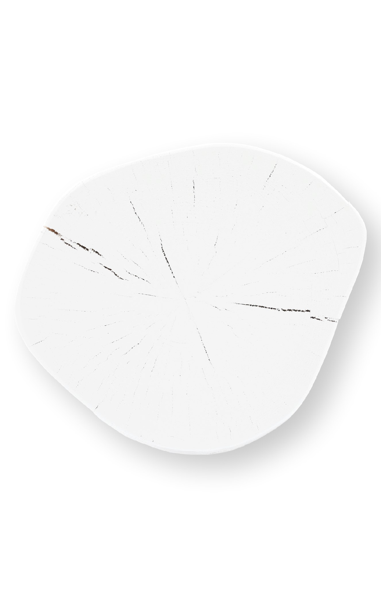 Jan Kurtz Beistelltisch Block rund Kernesche massiv weiss