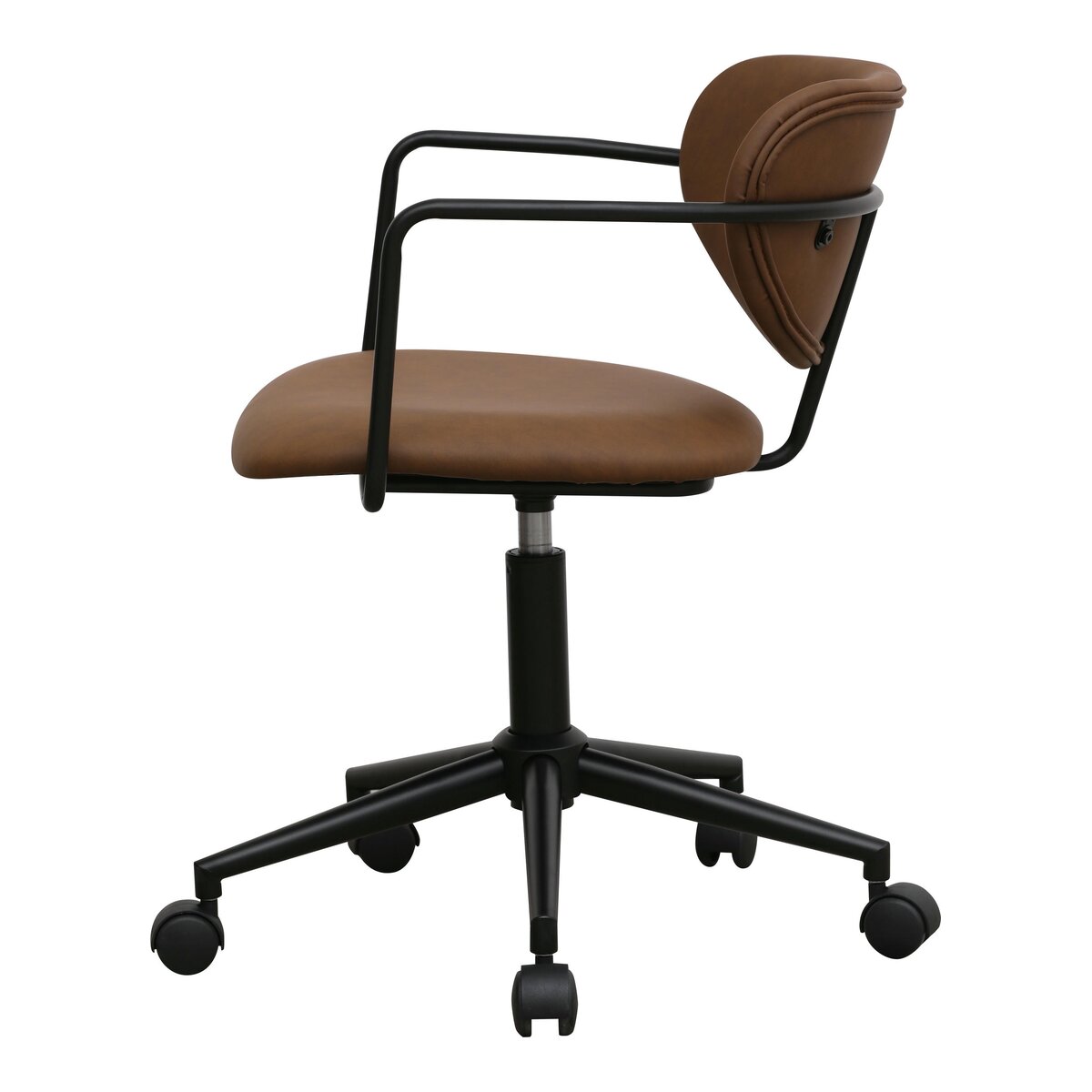 Bürostuhl Odila aus Kunstleder - Drehbar, Höhenverstellbar, Neigbar, Dunkelbraun