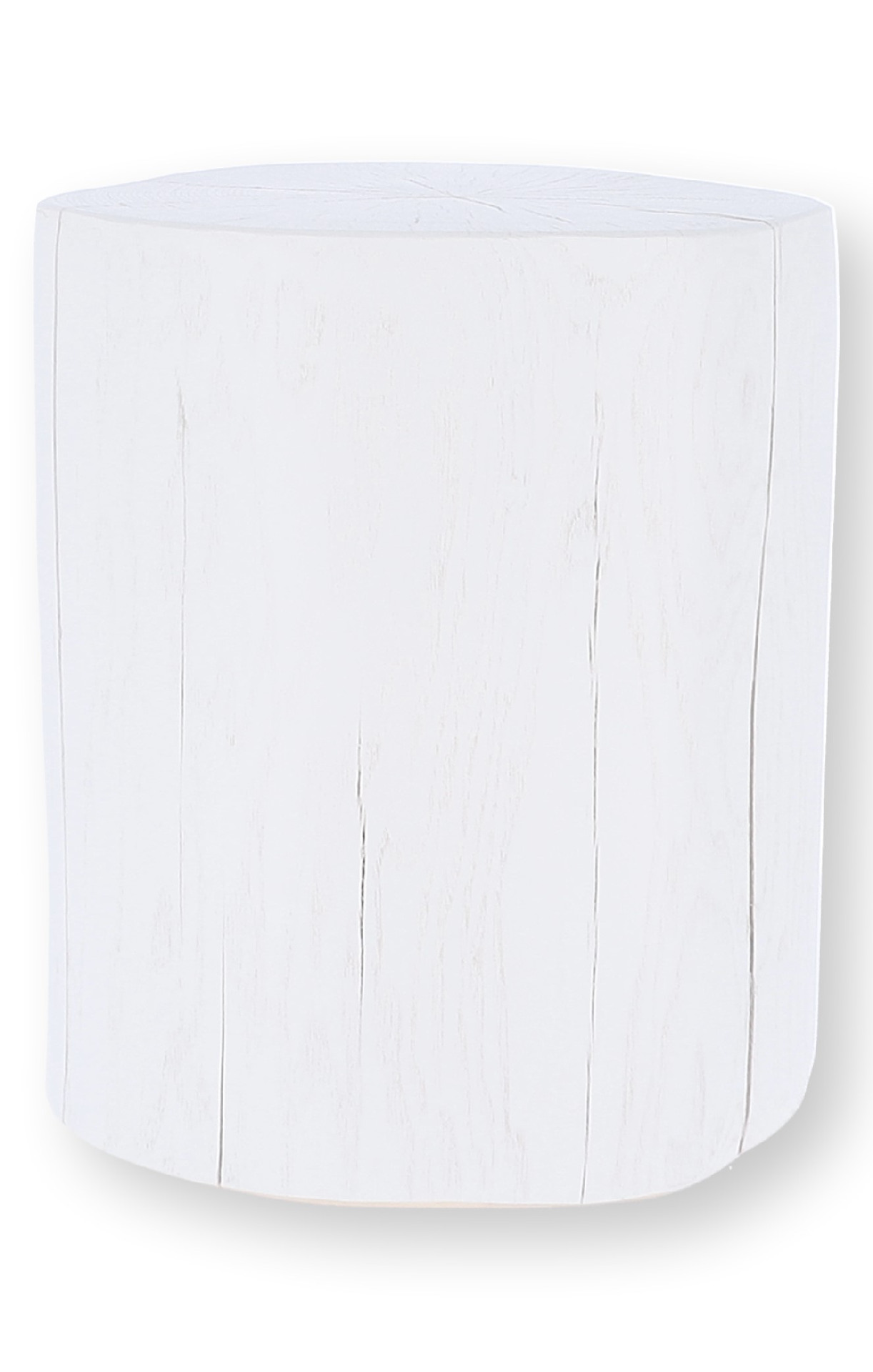 Jan Kurtz Beistelltisch Block rund Kernesche massiv weiss