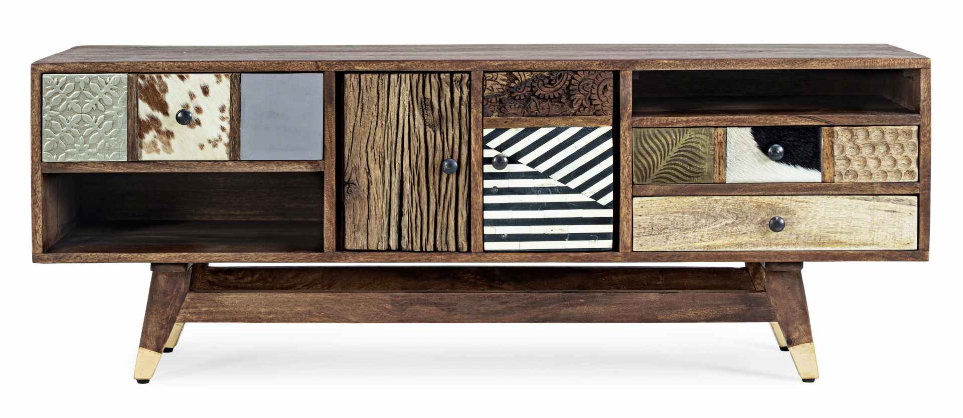 TV-Board Dhaval aus Mangoholz, 140 cm