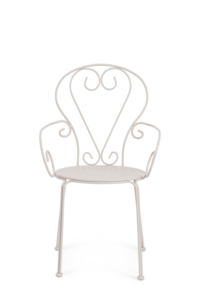 Gartenstuhl Etienne aus Metall, Griz