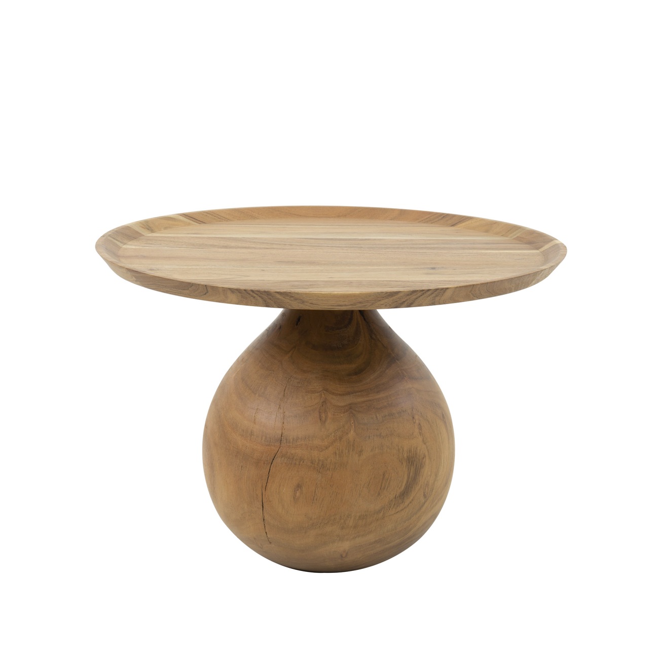 Runder Couchtisch Ganish - Akazienholz massiv Natur, Ø 60 cm