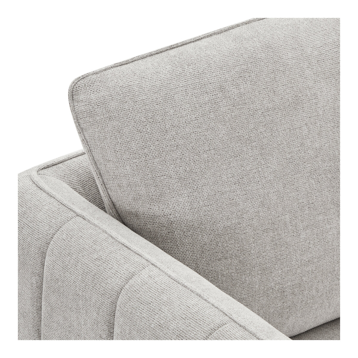 2-Sitzer Sofa Alenes Stoff Hellgrau - mit Taschenfederkern & weicher Polsterung