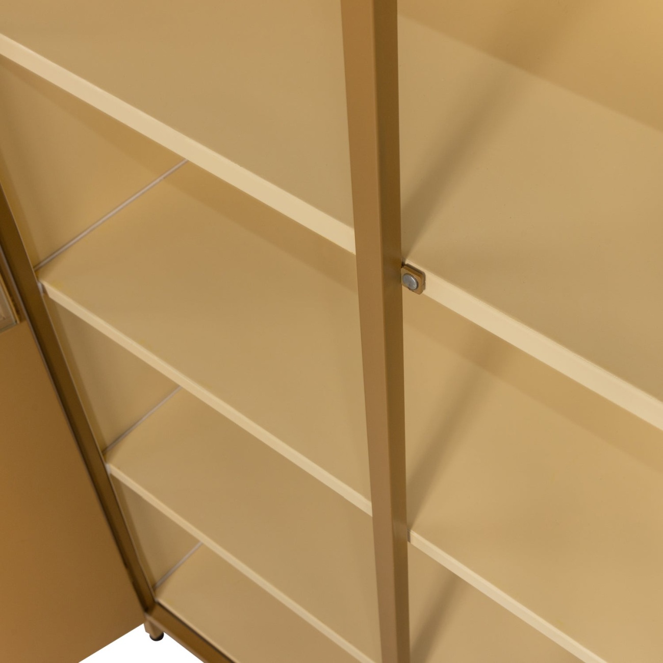 Virtrine Exhibit XL aus Metall, Honiggelb