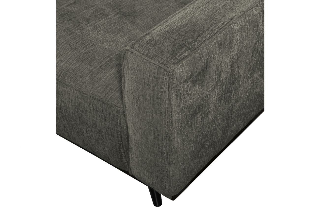 Das Sofa Statement überzeugt mit seinem modernen Stil. Gefertigt wurde es aus Struktursamt, welches einen graugrünen Farbton besitzt. Das Gestell ist aus Birkenholz und hat eine schwarze Farbe. Das Sofa besitzt eine Breite von 230 cm.