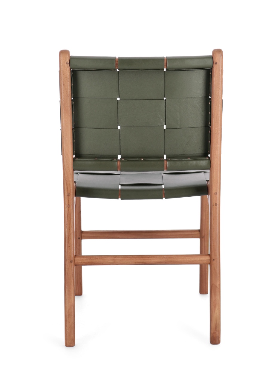 Esszimmerstuhl Joanna aus Leder, Grün