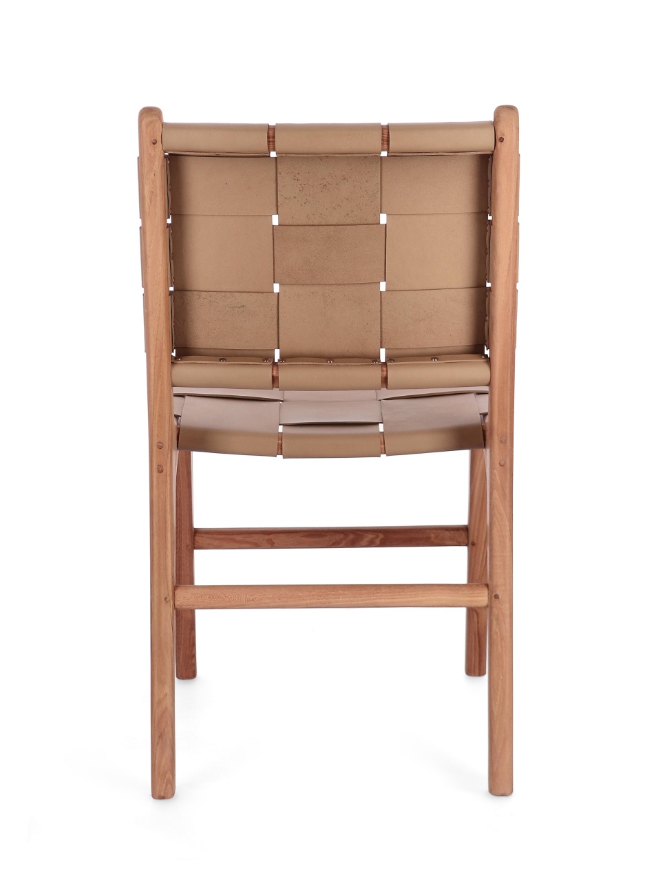 Esszimmerstuhl Joanna aus Leder, Taupe