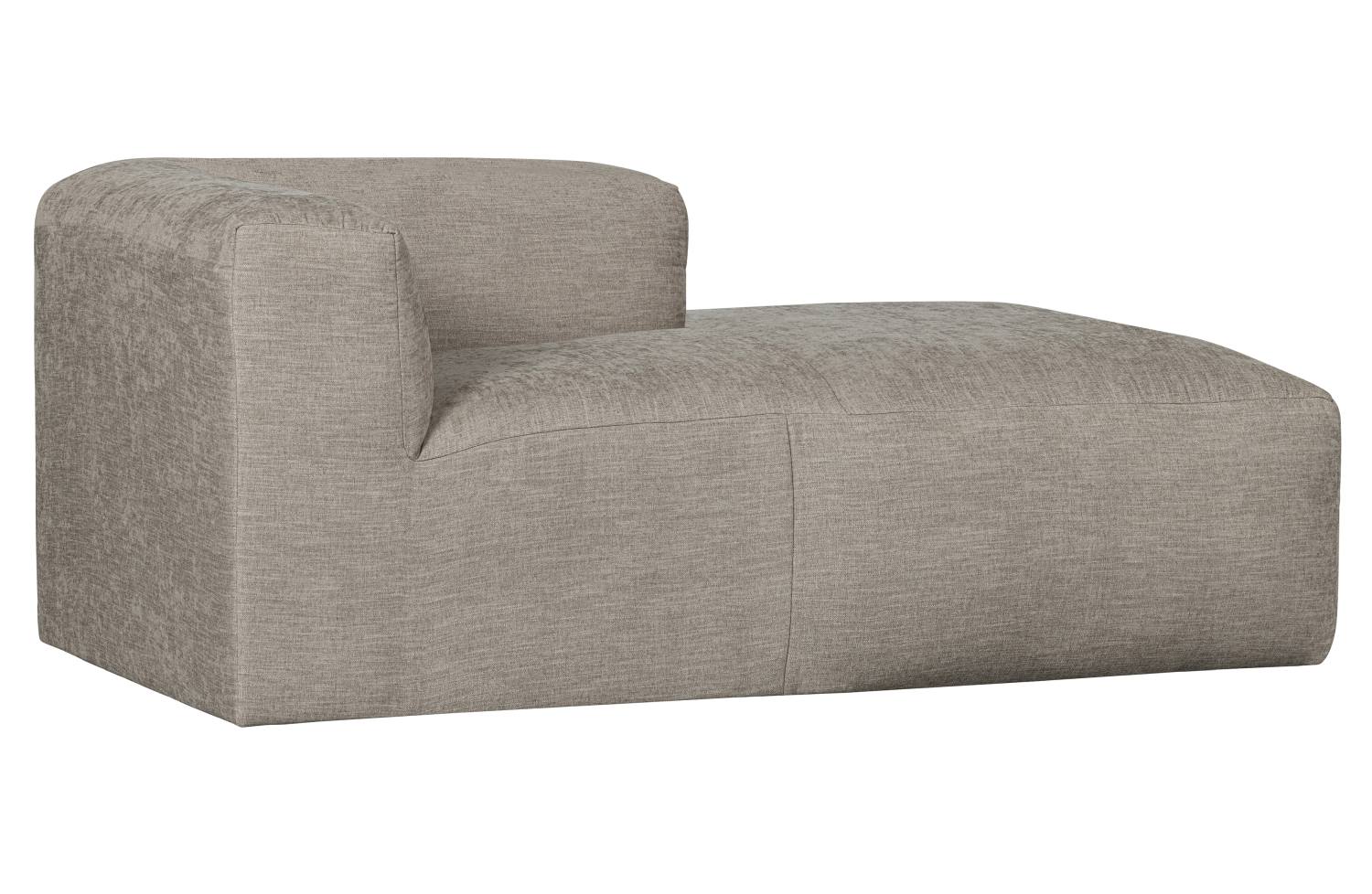 Das Modulsofa Yent als Chaise-Longue überzeugt mit seinem modernen Design. Gefertigt wurde es aus Webstoff, welcher einen hellgrauen Farbton besitzt. Das Sofa ist in der Ausführung Links. Die Sitzhöhe des Sofas beträgt 47 cm.