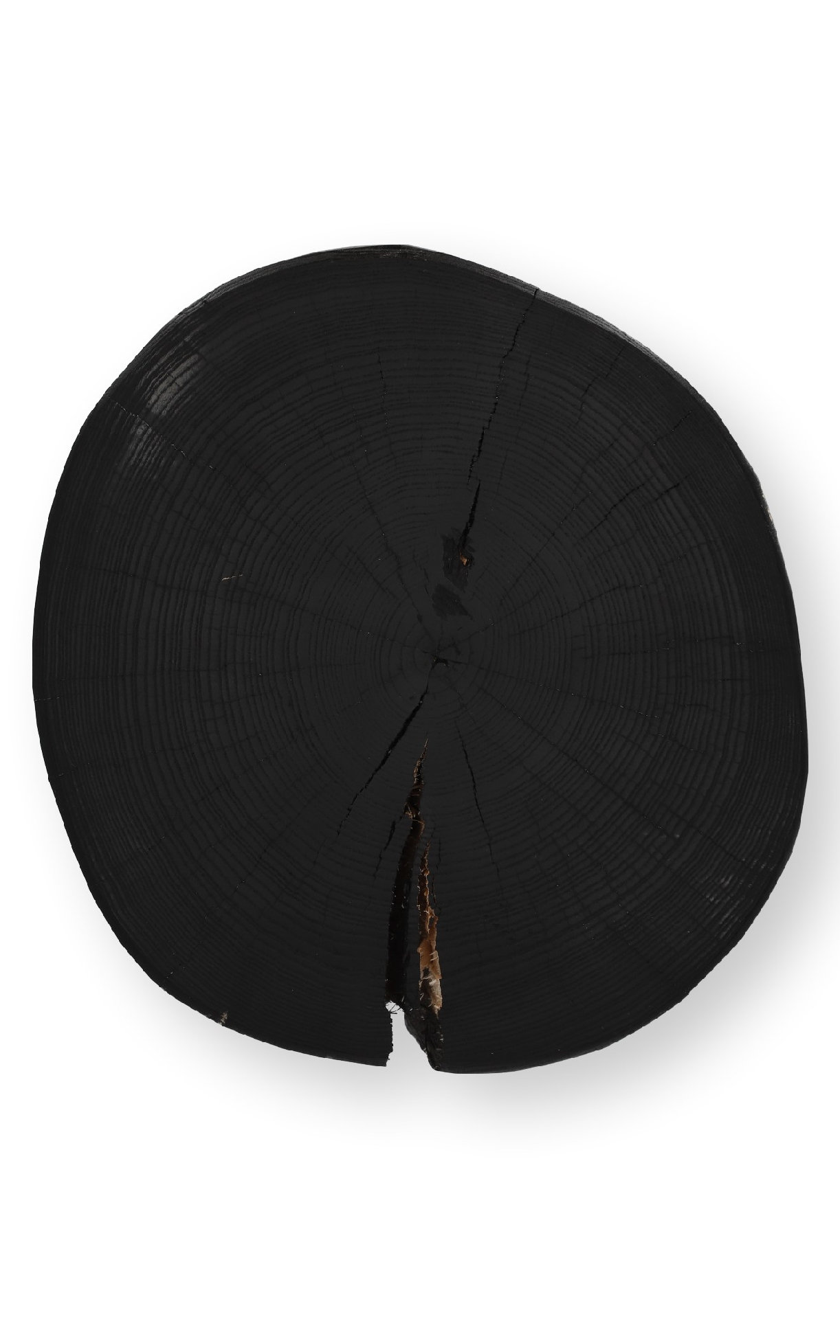 Jan Kurtz Beistelltisch Block rund Kernesche massiv schwarz