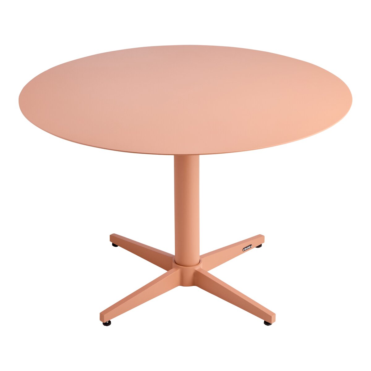 Gartencouchtisch Mill aus Aluminium, rundes Design, Ø 75 cm, Outdoor, Peach, pulverbeschichtet
