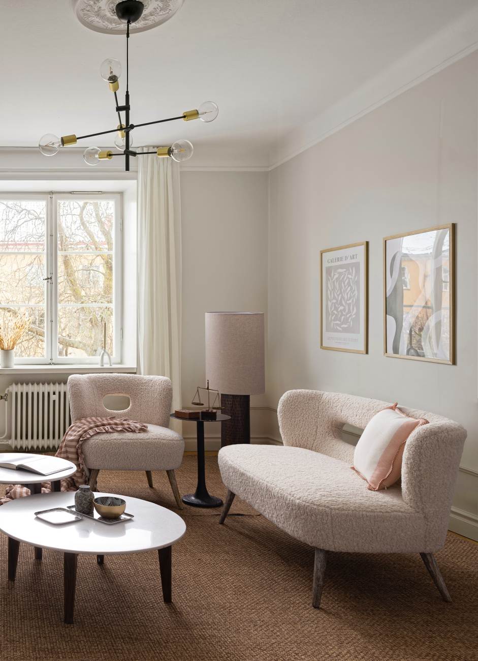 Beistelltisch Aberdeen Mangoholz Ø 35cm, Schwarz