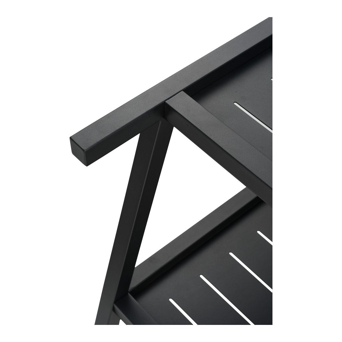 Garten-Servierwagen Samvaro, Schwarz - aus Aluminium, mit Rollen