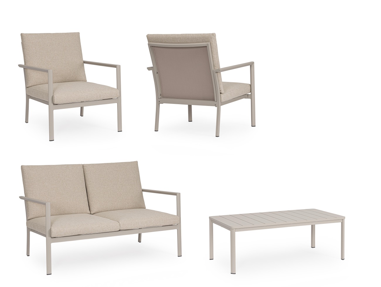 Garten-Set Konnor 4er Gruppe, Rastin