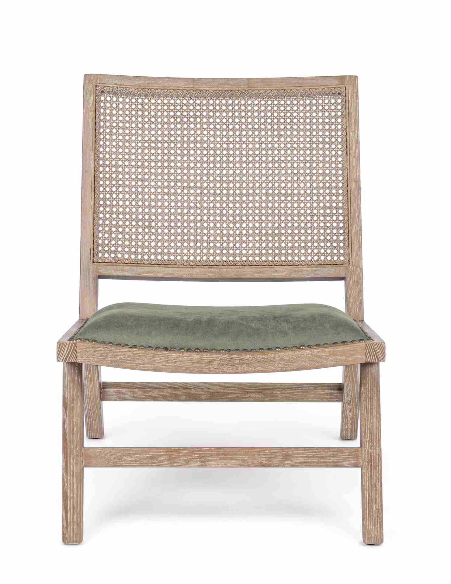 Der Sessel Cortilla überzeugt mit seinem klassischen Design. Gefertigt wurde er aus Stoff, welcher einen grünen Farbton besitzt. Das Gestell ist aus Eschenholz und hat eine natürliche Farbe. Der Sessel besitzt eine Sitzhöhe von 40 cm. Die Breite beträgt 5