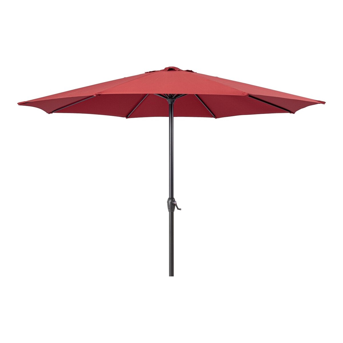 Sonnenschirm Kalife aus Aluminium, modern neigbar, Burgunder Rot, Ø 300 cm, mit winddichtem Kamin