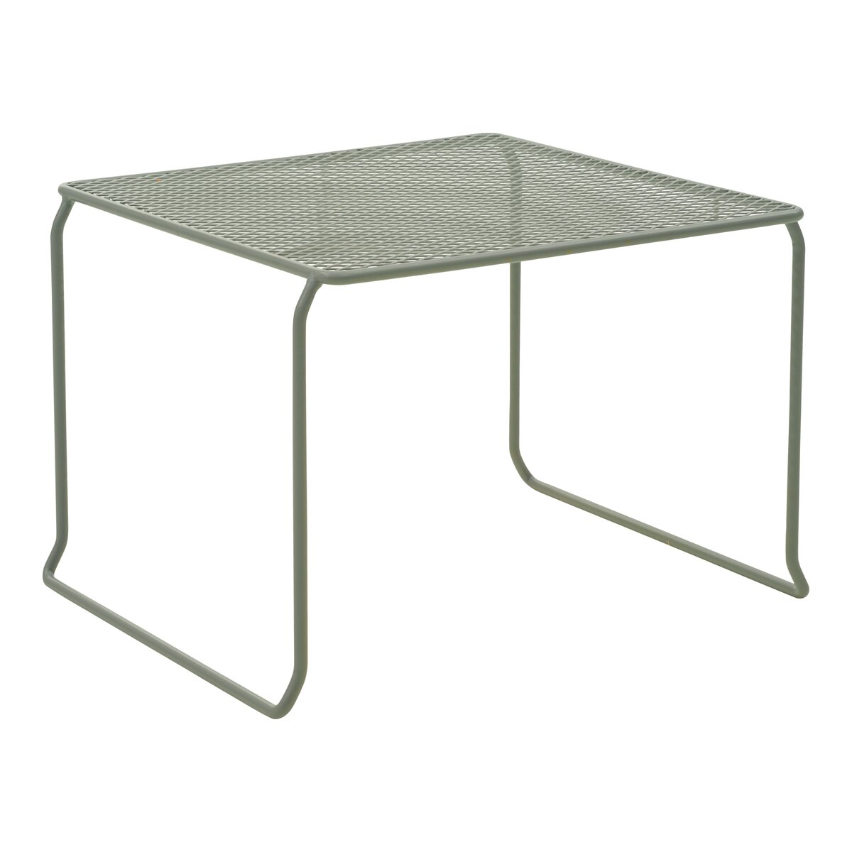 Gartencouchtisch Haru aus Metall, stapelbar, 54x54 cm, Dusty Green