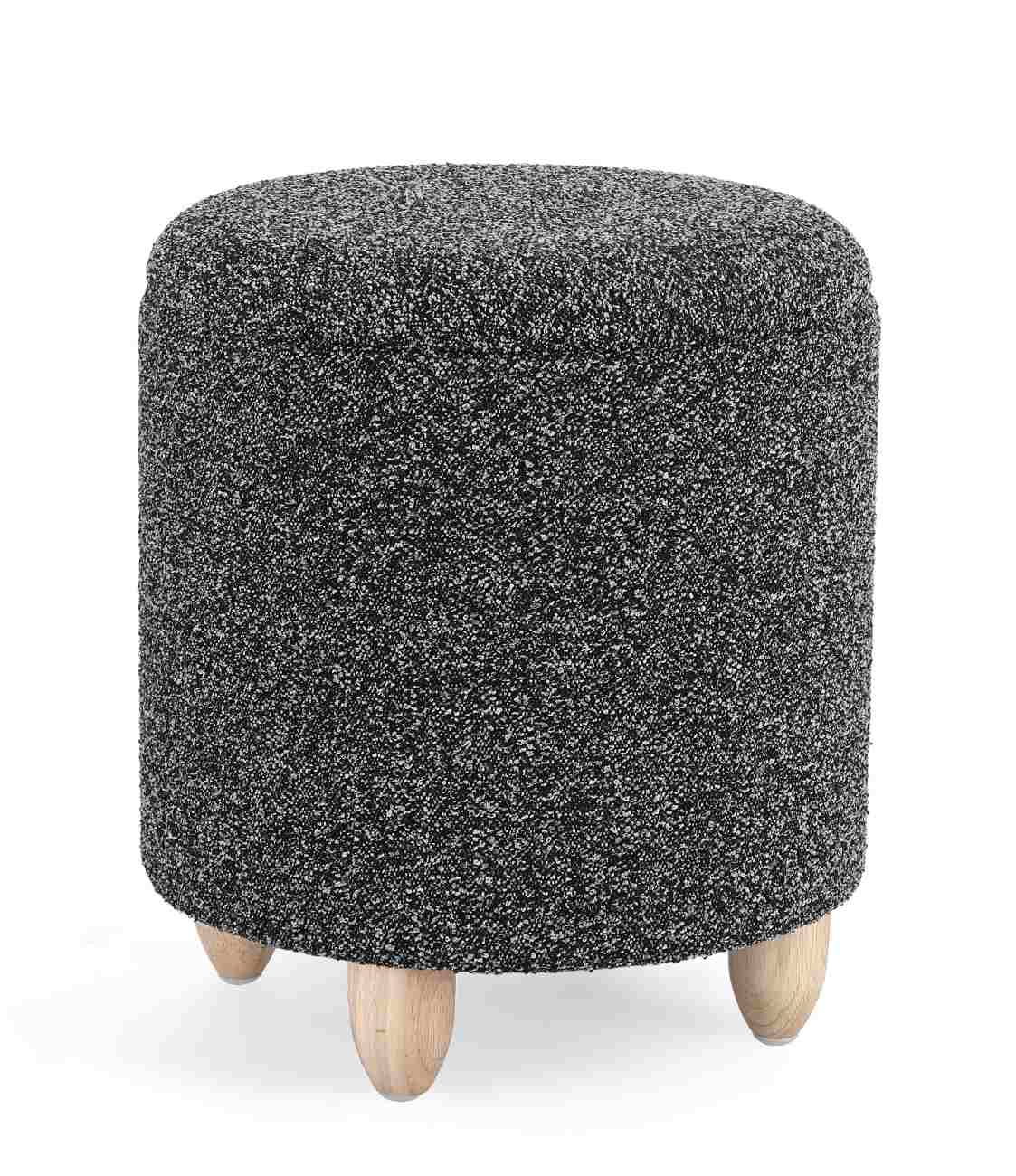 Hocker Zena aus Stoff, Dunkelgrau Hocker Zena aus Stoff, Dunkelgrau