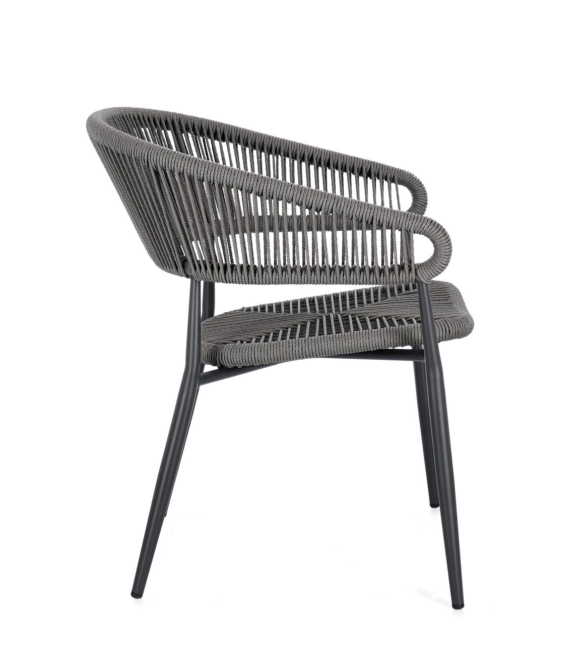 Gartenstuhl Algaida aus Aluminium, Anthrazit / Grau