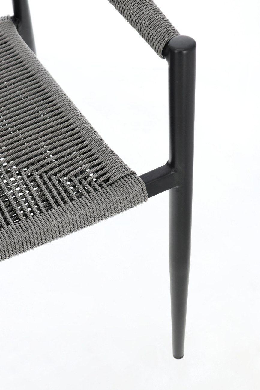 Gartenstuhl Jandia aus Aluminium, Anthrazit / Grau