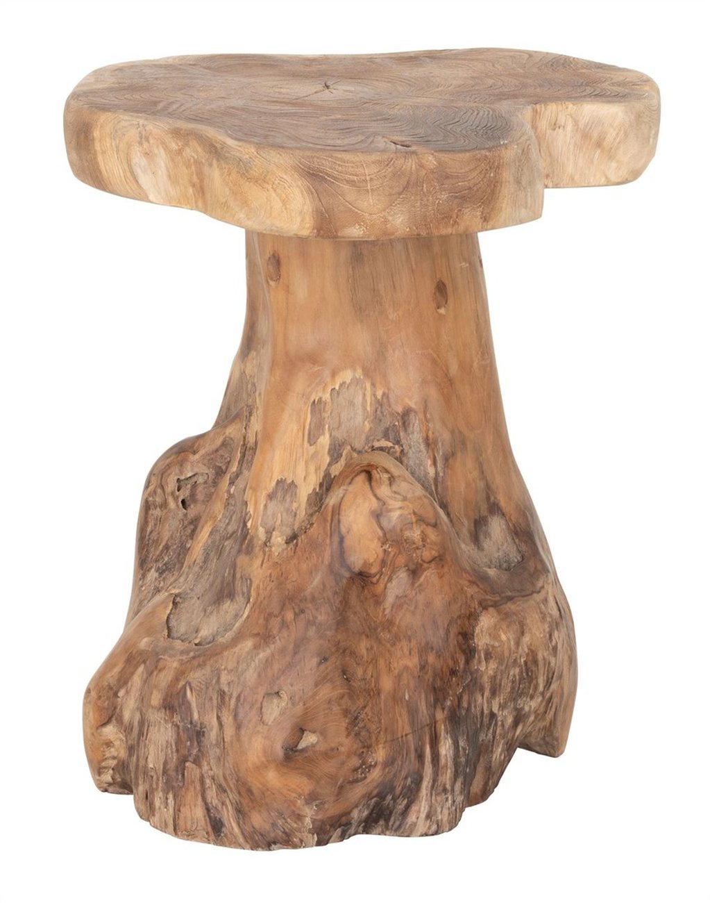 Beistelltisch Mushroom aus Teakholz, Natur Beistelltisch Mushroom aus Teakholz, Natur