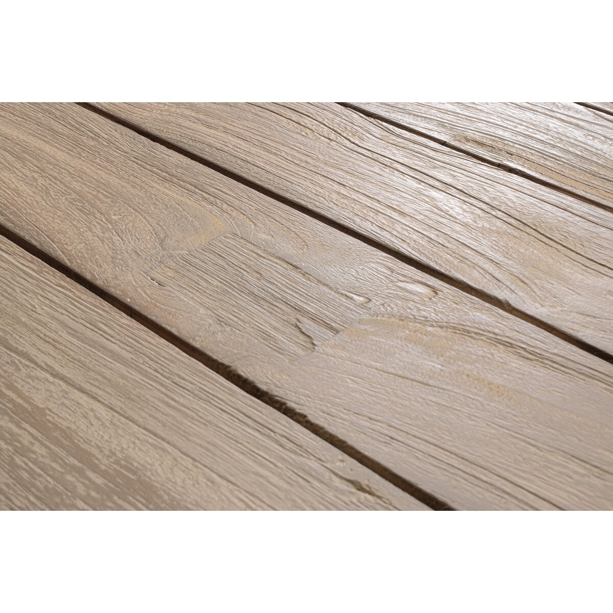 Gartencouchtisch Maynard - recyceltes Teakholz Naturbraun, 120 x 70 cm