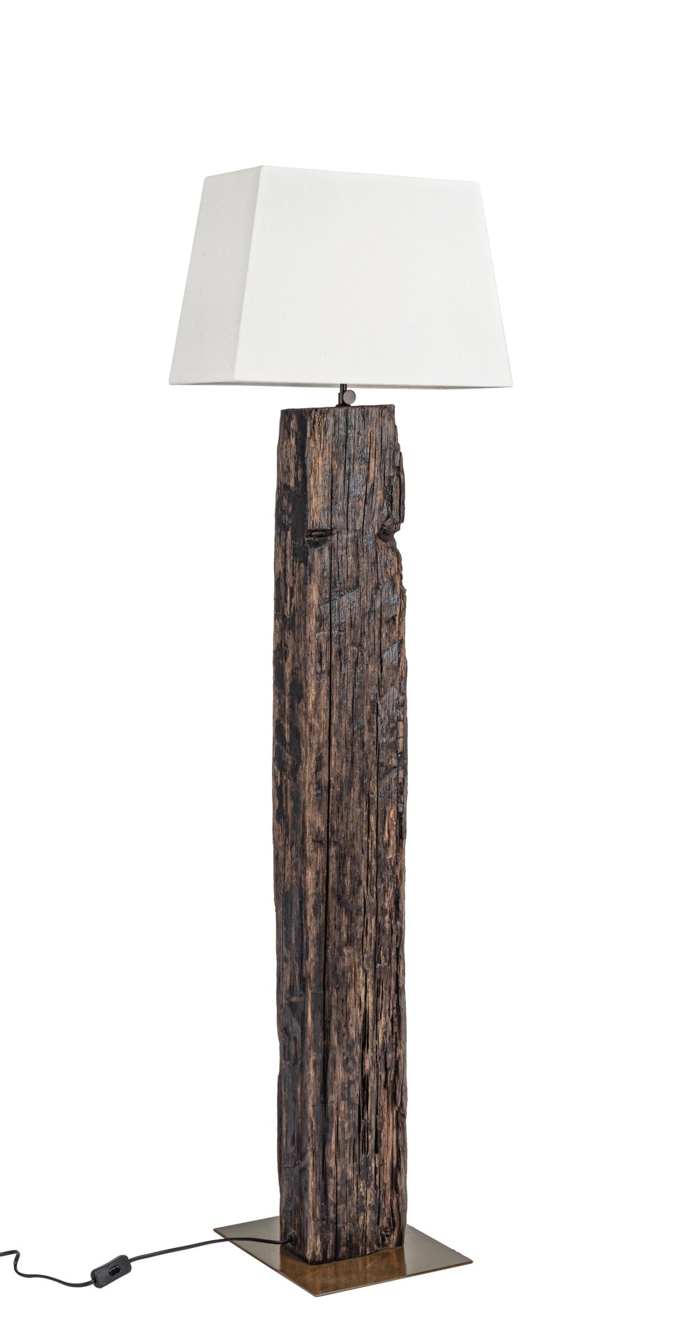Stehleuchte Hugo aus recyceltem Teakholz, 155 cm Stehleuchte Hugo aus recyceltem Teakholz, 155 cm