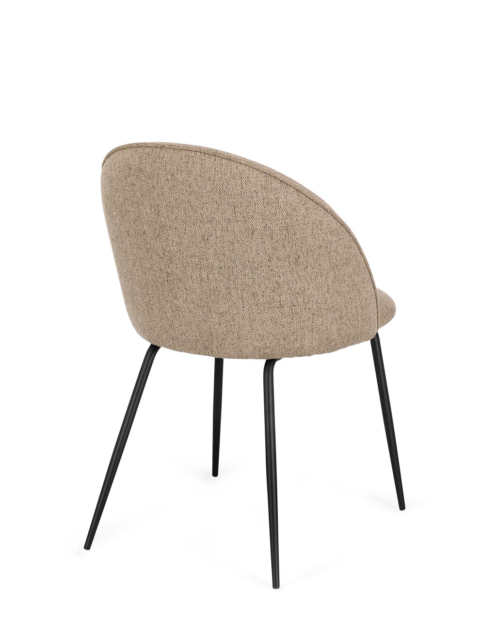 Esszimmerstuhl New Tanya 4er-Set aus Stoff, Kaffeebraun