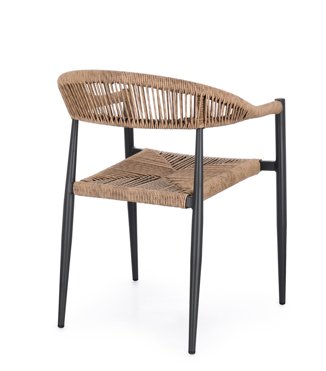 Gartenstuhl Jandia aus Aluminium, Anthrazit / Natur