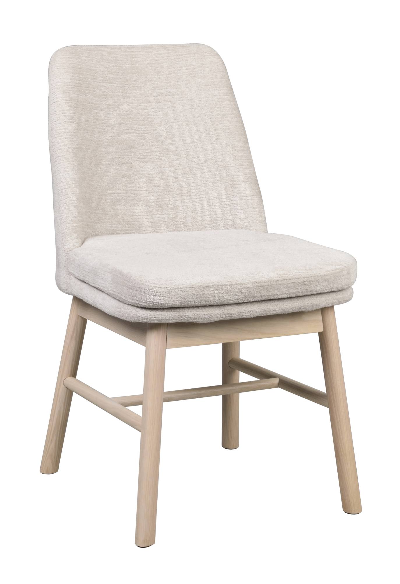 Stuhl Amesbury 2er Set Beige, Eiche Whitewash